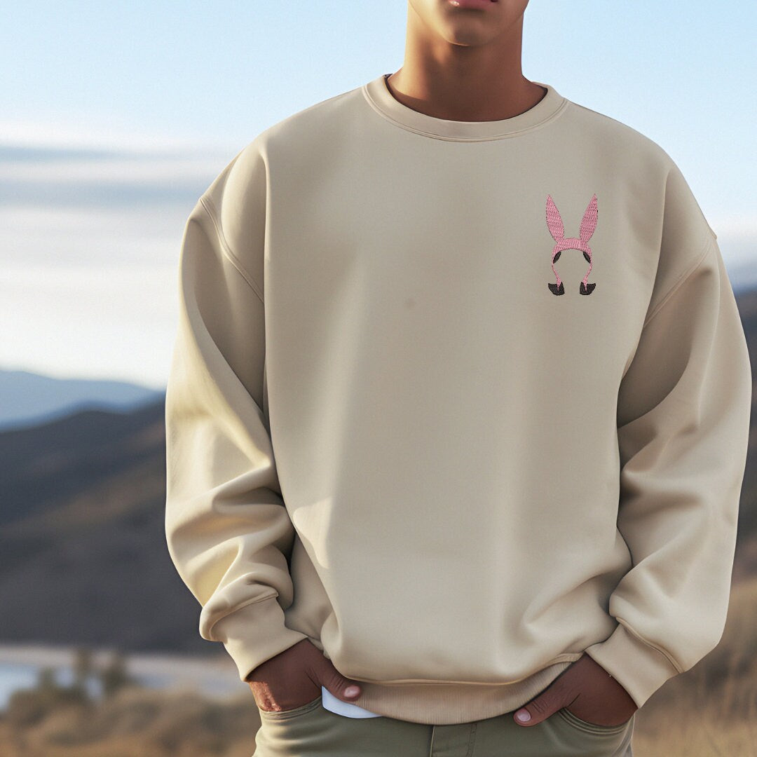 Bobs Burgers Louise Belcher Sweatshirt, Embroidered Cartoon Top, Louis –  Strawberry Avenue